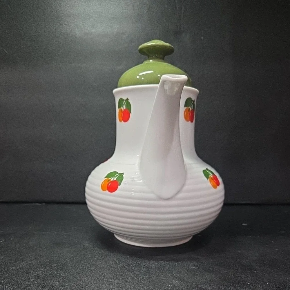 Seltmann Weiden Bavaria Teapot, Cherry Pattern Coffee Pot,‎ Vintage Kitchenware